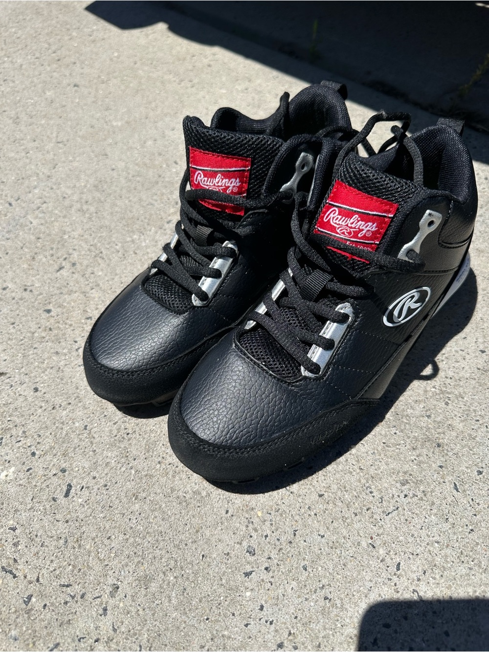 Rawlings Black and Red Boys' High-Top Sneakers